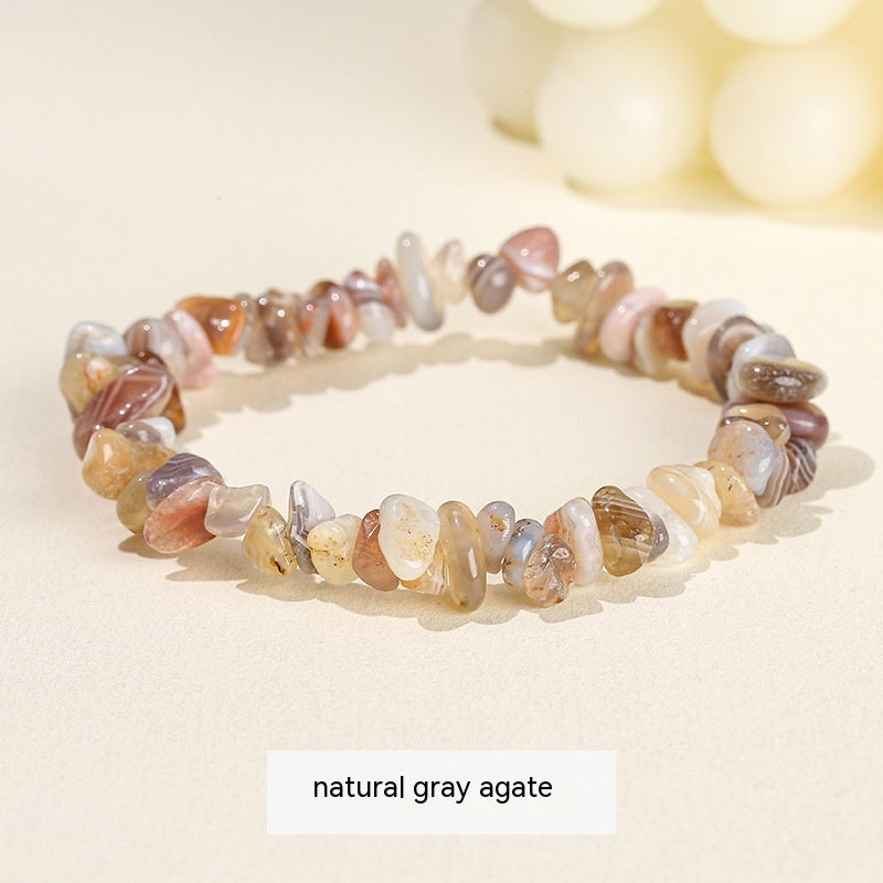 Handmade Natural Crystal Gravel Bracelet Agate Aventurine Irregular Chips Bracelet Women Unique Jewelry Gifts