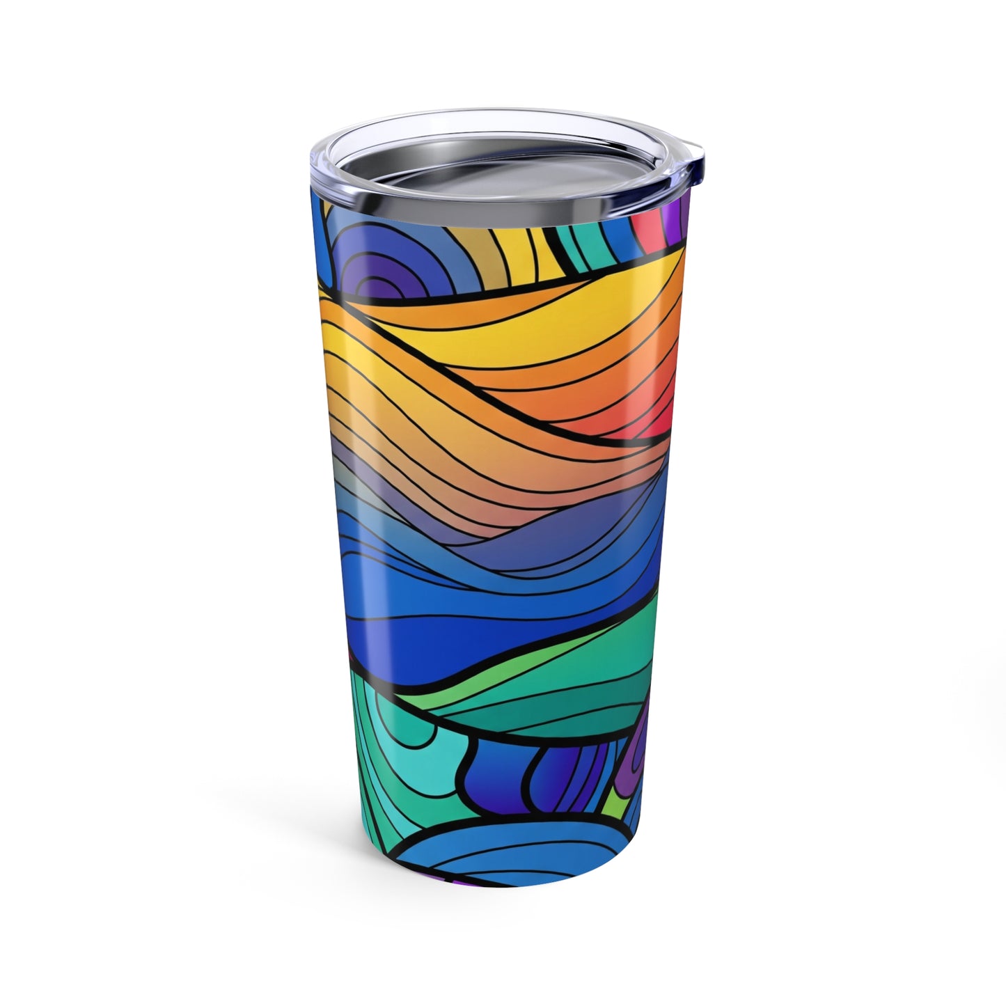 20oz Stainless Steel Tumbler With Double Wall Vacuum Insulation Leak Proof Durable Travel Mug Stylish Printed