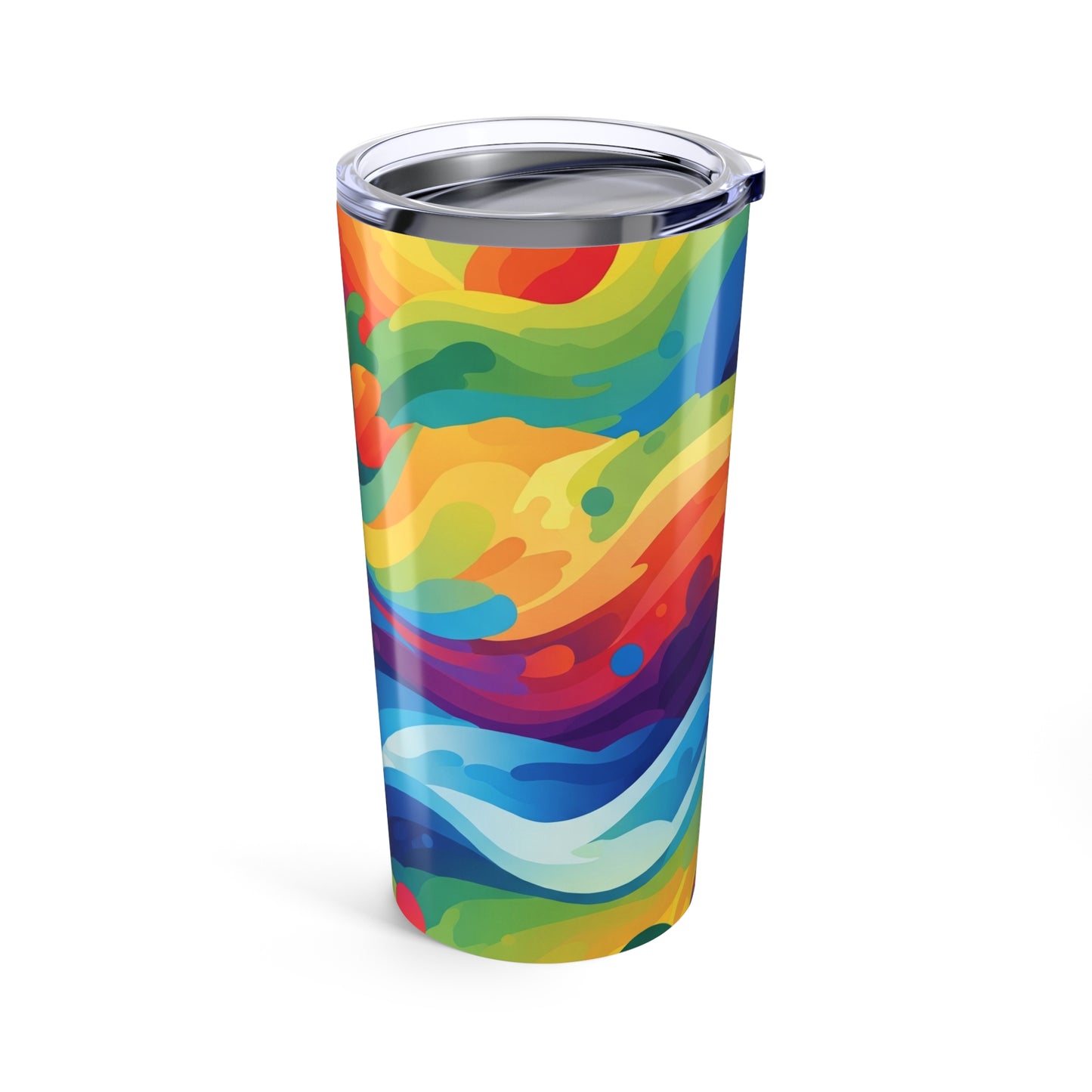 20 Ounce Stainless Steel Tumbler With Printed Pattern Double Wall Vacuum Insulated Spill Resistant Thermal Coffee