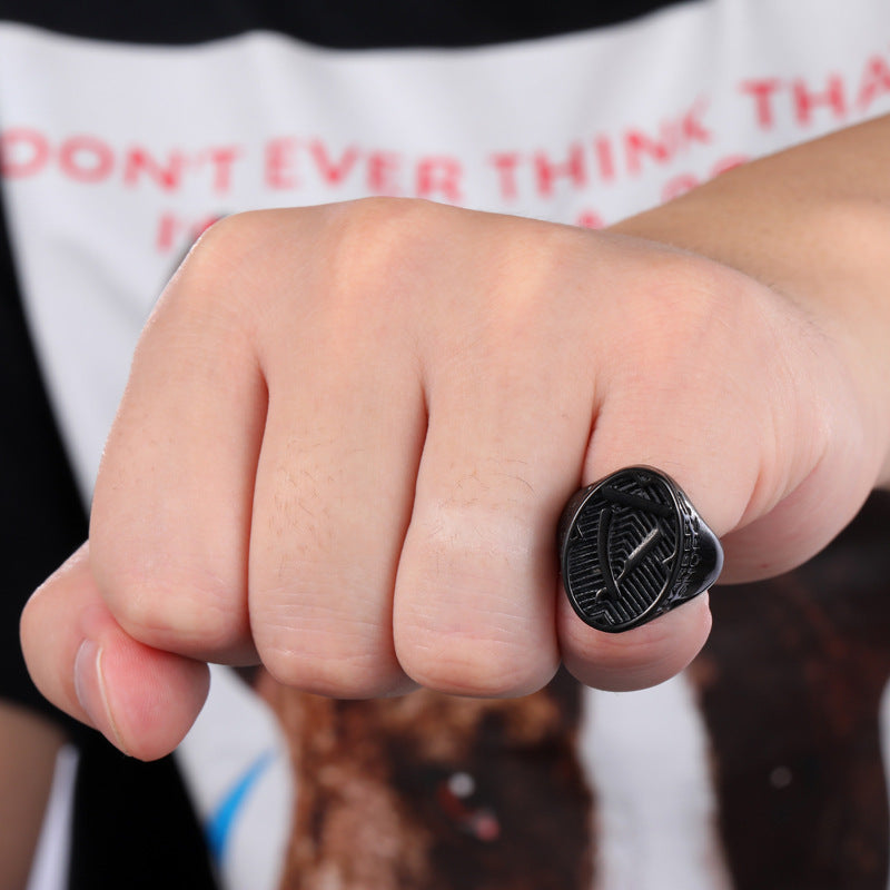 Stainless steel barber's razor ring