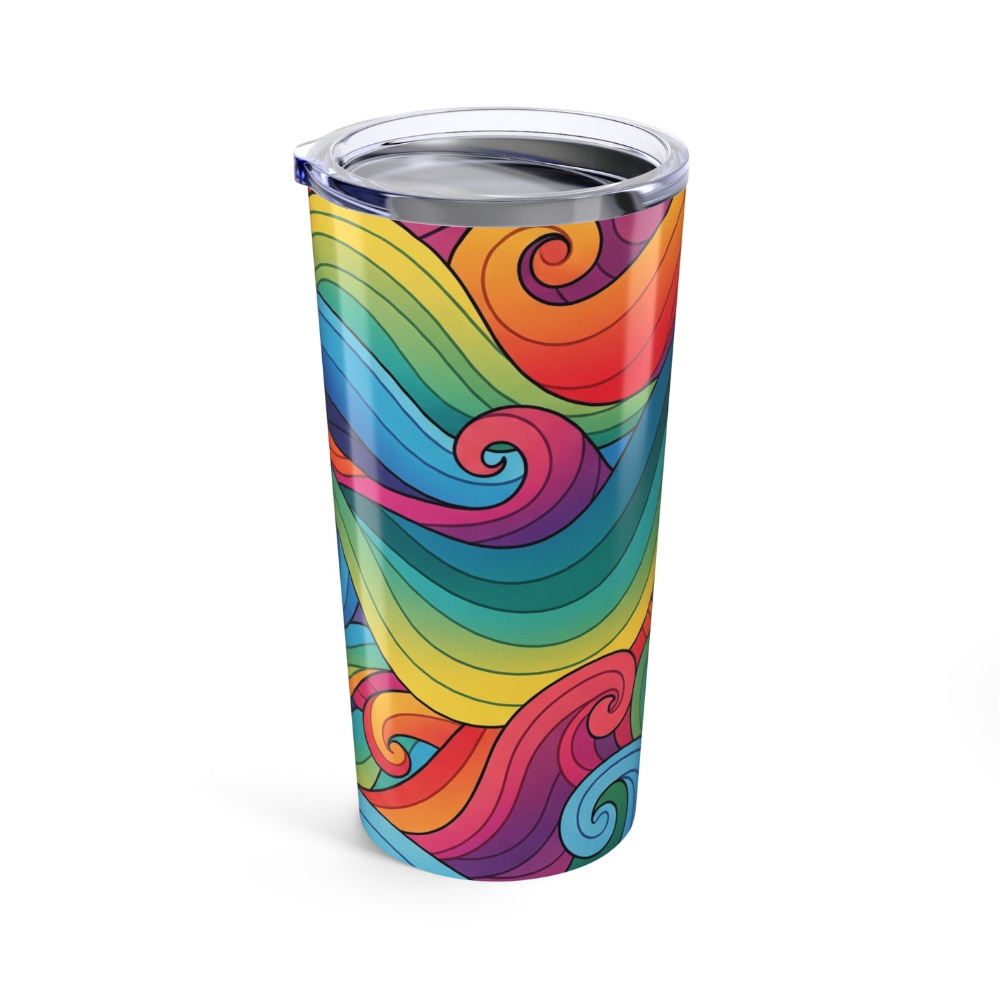 20 Oz Metal Travel Mug Printed Design Double Wall Vacuum Insulation Spill Resistant Coffee Tea Drinkware