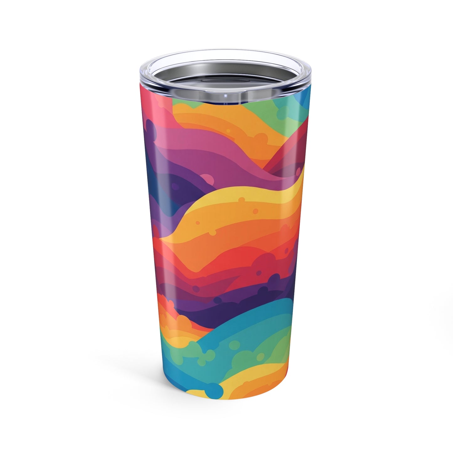 20 Ounce Stainless Steel Tumbler With Double Wall Vacuum Insulation Spill Resistant Printed Travel Mug For Hot Or