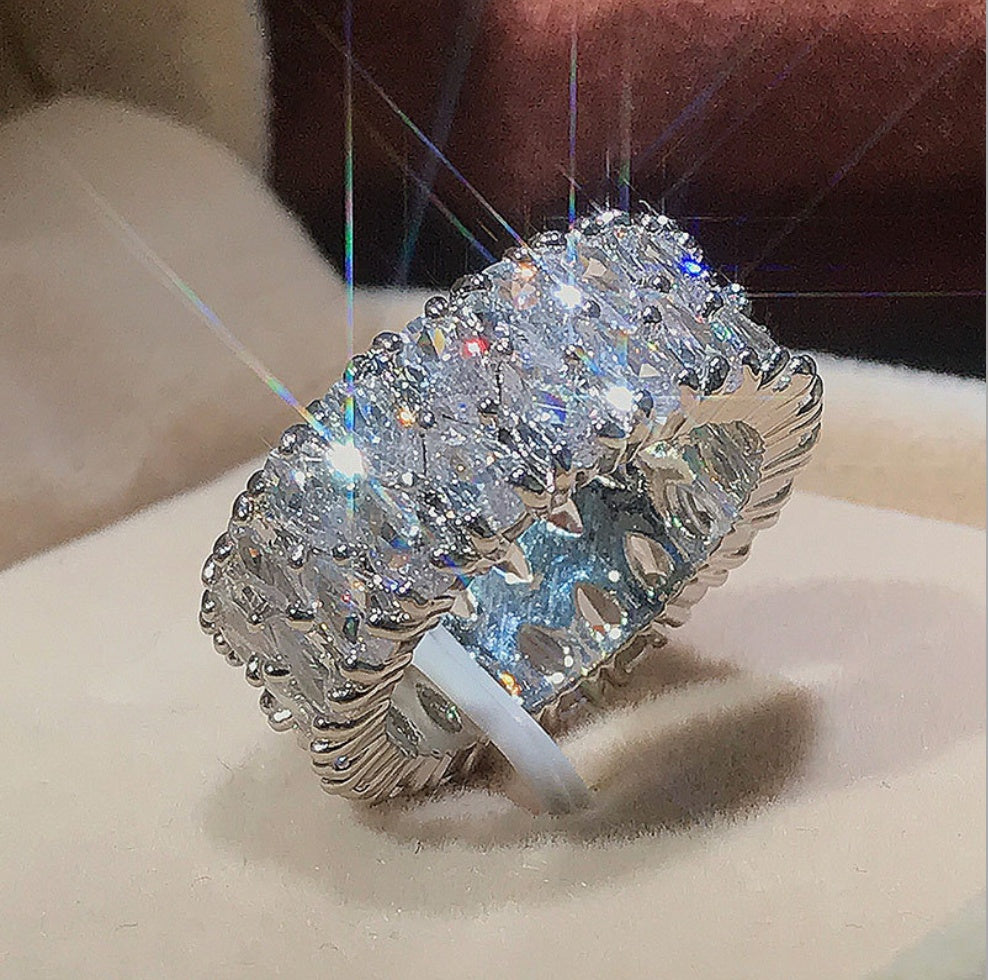 AAA Grade Double-drained Jewelry zircon ring