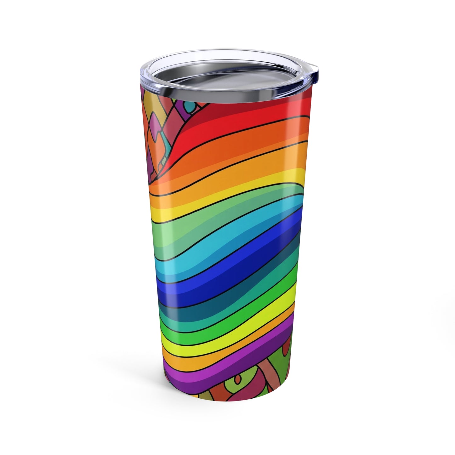 20oz Stainless Steel Tumbler With Printed Artwork And Double Wall Insulation Spill Proof For Hot Or Cold Beverages