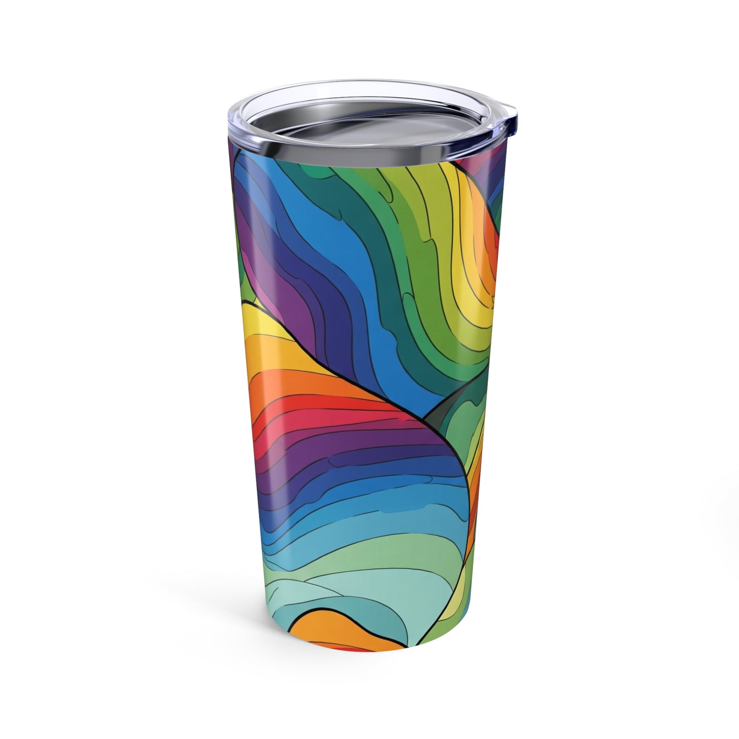 20 Oz Stainless Steel Travel Mug With Vibrant Printed Design Double Wall Vacuum Insulated Leak Proof Hot Cold