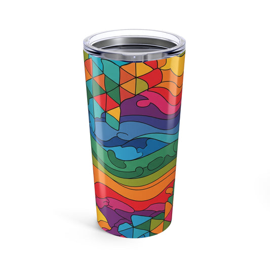 20oz Stainless Steel Tumbler With Double Wall Insulation And Printed Art Travel Mug Durable Coffee Cup Kitchen