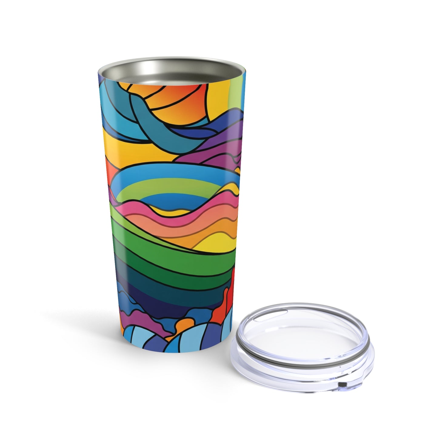 20oz Stainless Steel Tumbler With Double Wall Vacuum Insulation Spill Resistant Construction For Hot Or Cold