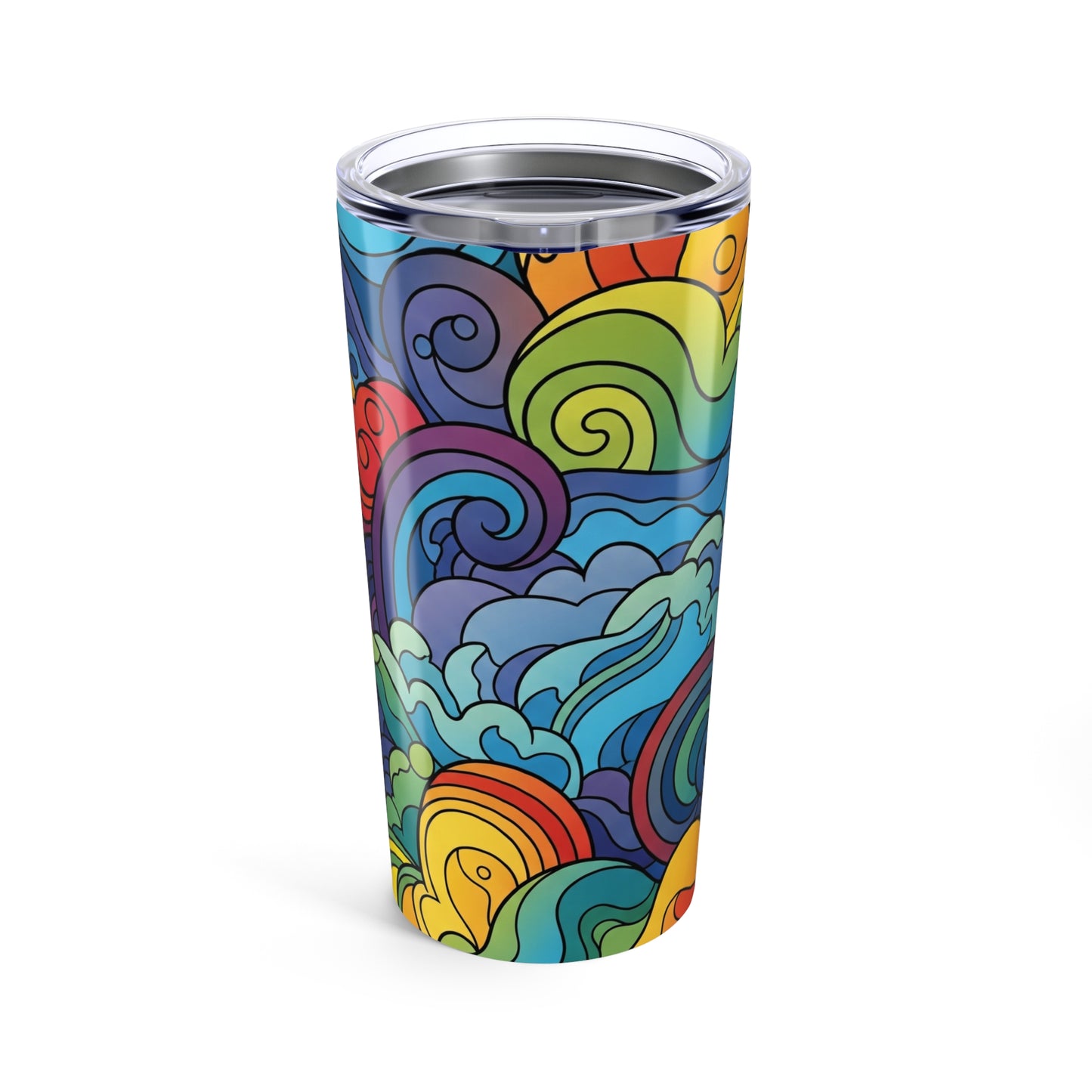 20oz Stainless Steel Tumbler With Double Wall Vacuum Insulation Spill Resistant Printed Coffee Mug Durable Hot Or