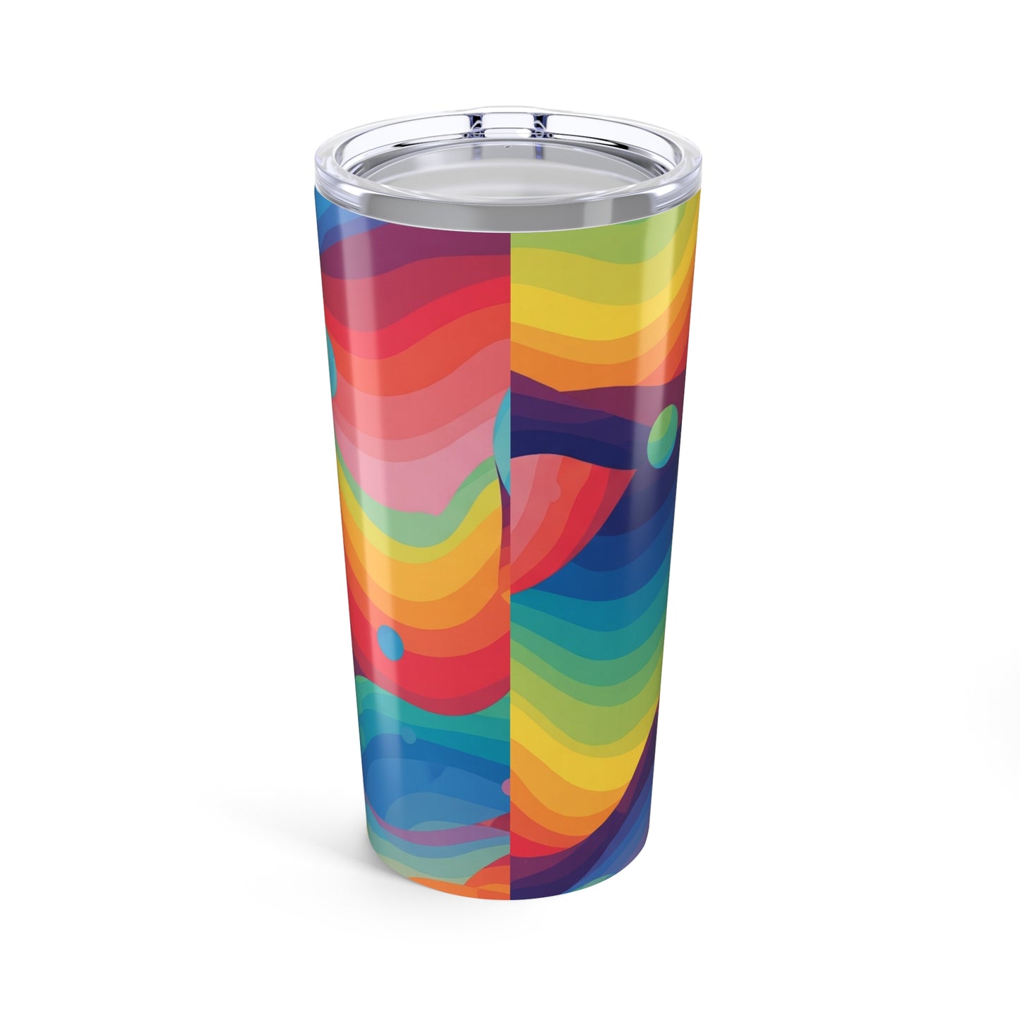 20oz Stainless Steel Travel Mug With Printed Design And Double Wall Vacuum Insulation For Hot And Cold Beverages