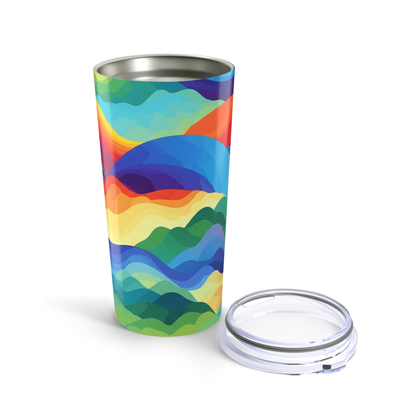 20oz Stainless Steel Printed Tumbler Double Wall Vacuum Insulation Keeps Hot Or Cold Beverages In A Leak Proof Cup