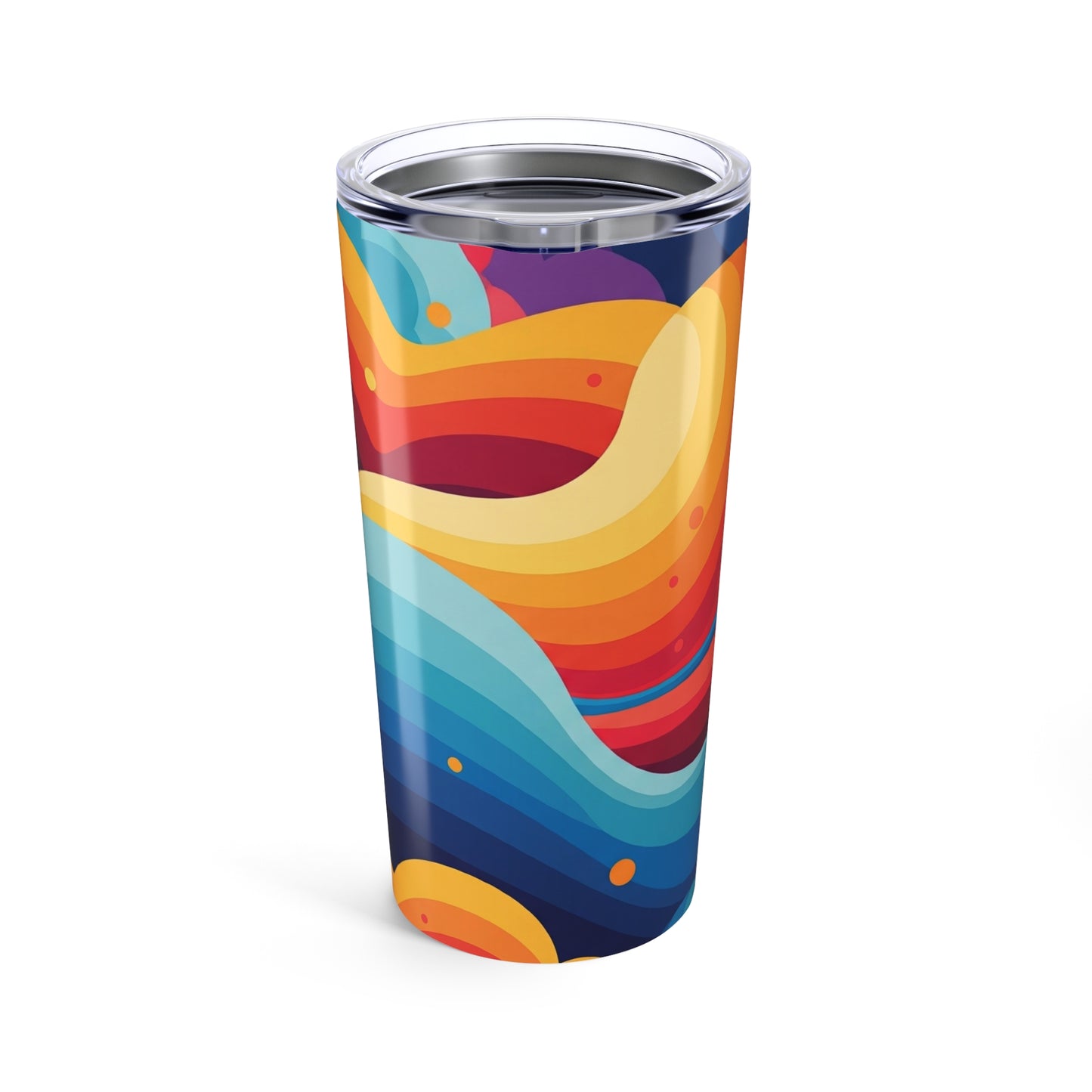 20oz Stainless Steel Tumbler With Double Wall Vacuum Insulation Printed Design Leak Proof For Hot Or Cold Beverages