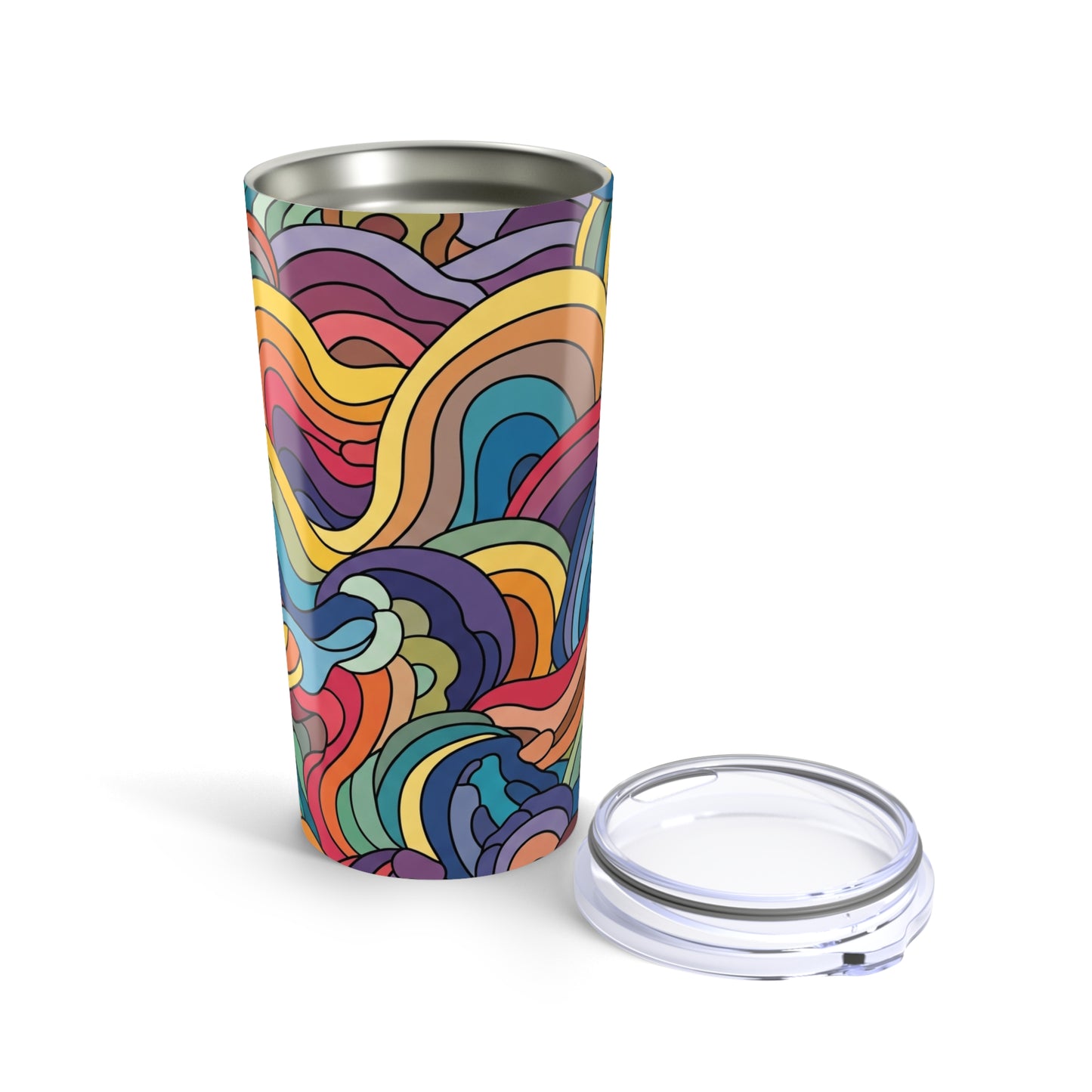 20oz Stainless Steel Travel Mug With Double Wall Vacuum Insulation Keeps Drinks Hot Or Cold Leak Proof Durable Cup