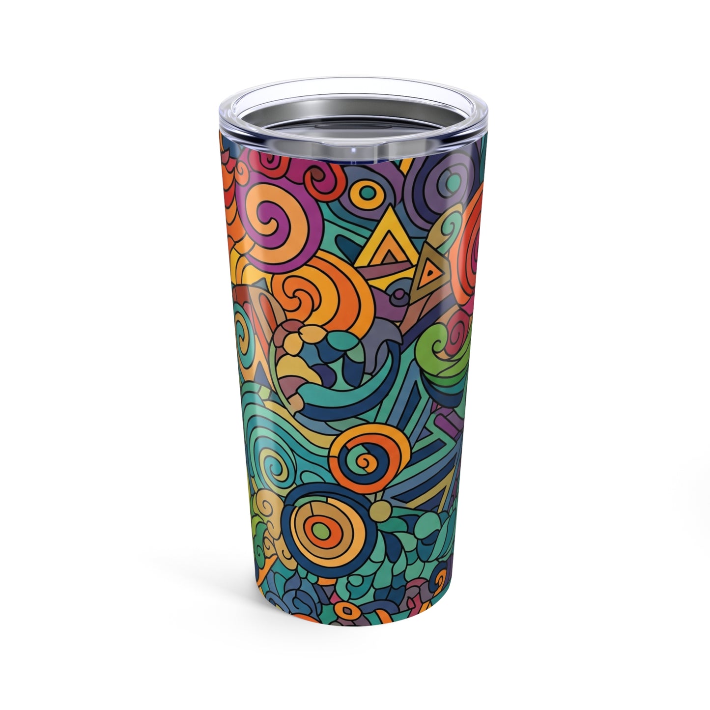 20 Oz Stainless Steel Tumbler With Double Wall Vacuum Insulation Spill Resistant Travel Mug Printed Dishwasher Safe