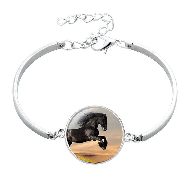 Unisex Horse Bracelet Electroplated Alloy Zodiac Design Jewelry Gift For Promotions Versatile Gift Accessory UK
