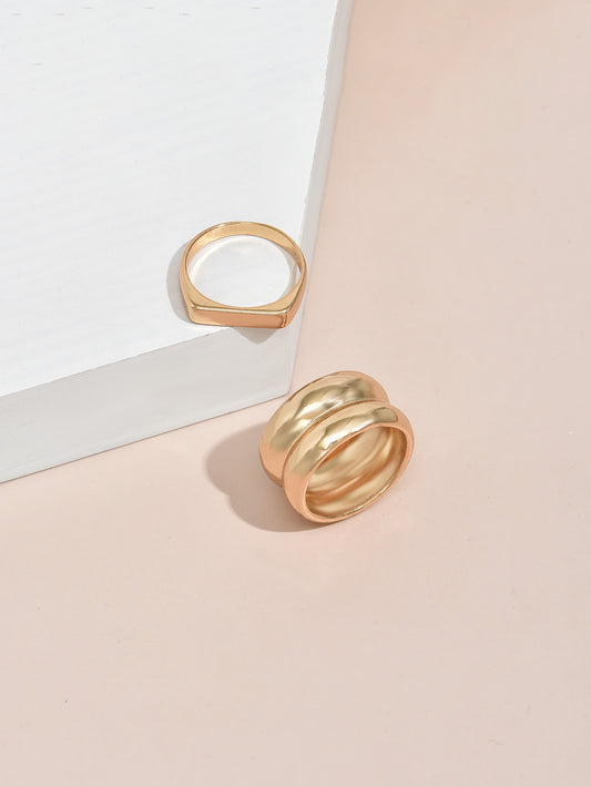 Women Fashion Ring Trendy Design Lightweight Zinc Alloy