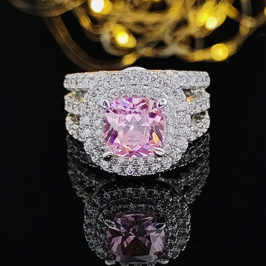 Copper Geometric Ring For Women Thin Band Electroplated Anniversary Gift Pinky Finger Ring Elegant Nice Finish