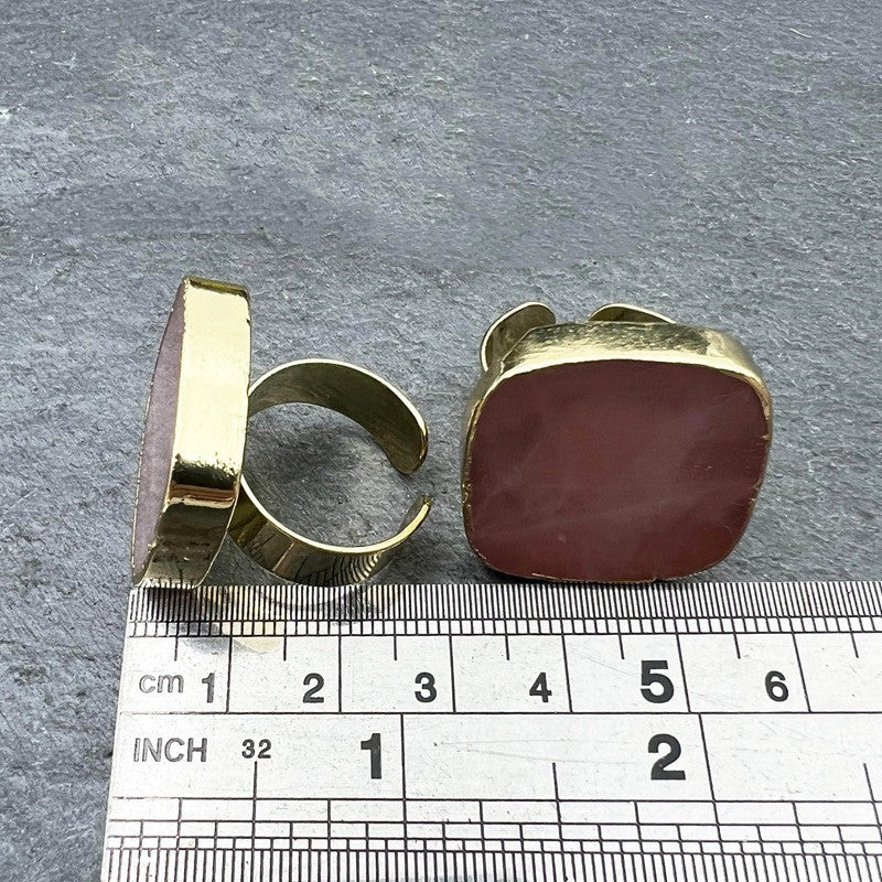 Square Fashion Ring Opening Adjustable