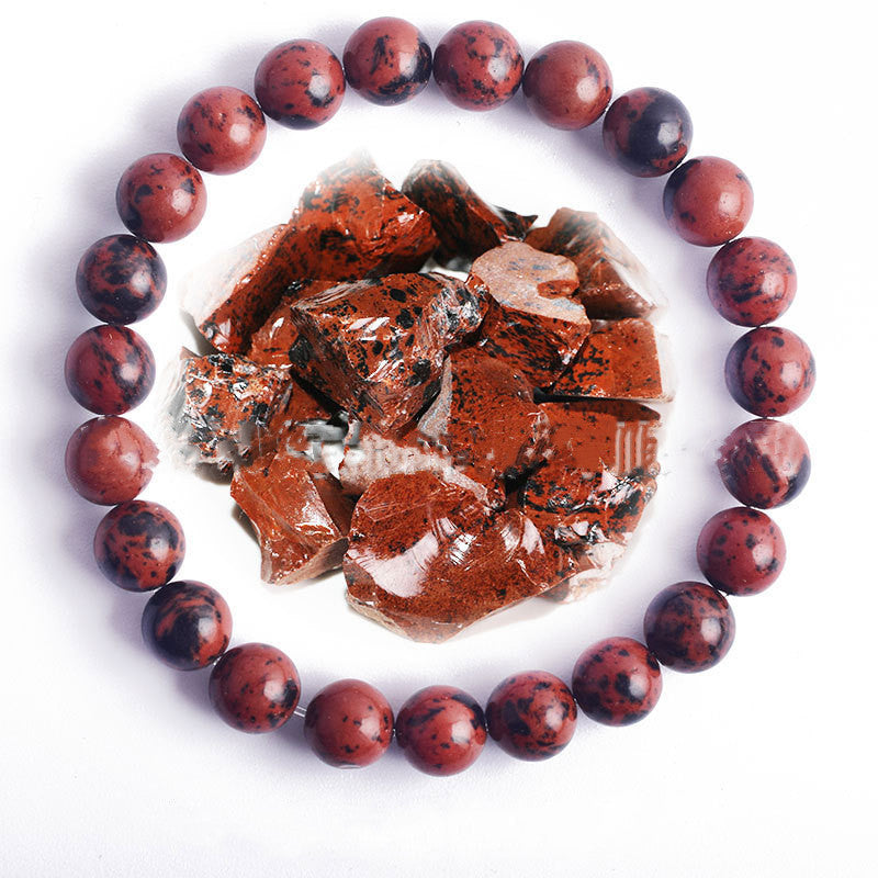 Unisex Bead Bracelet Natural Stone Hand Polished Vintage Geometric Spherical Design for Women and Men Elegance