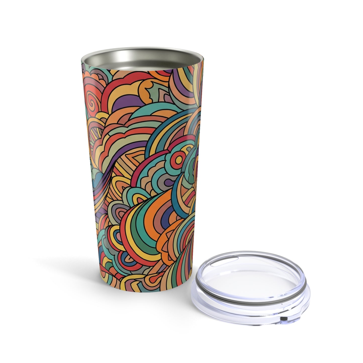 20oz Double Wall Vacuum Insulated Stainless Steel Tumbler With Lid Leak Proof Hot Cold Travel Mug BPA Free Printed