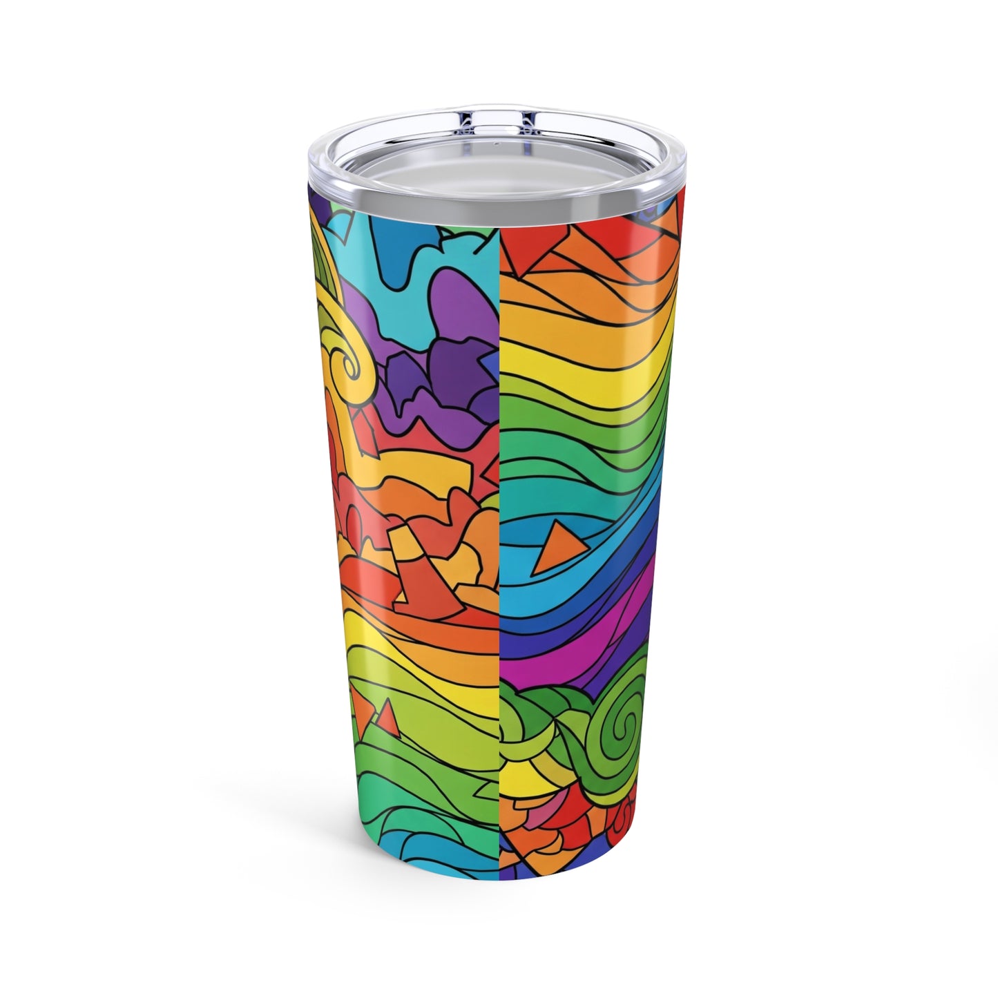 20oz Stainless Steel Tumbler With Double Wall Vacuum Insulation Spill Resistant Lid Printed Travel Mug For