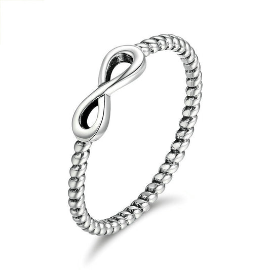 Ladies Bow Ring 925 Silver Bow Design Fashion Ring Jewelry Gift for Women and Girls Face Length 1CM 925 Silver