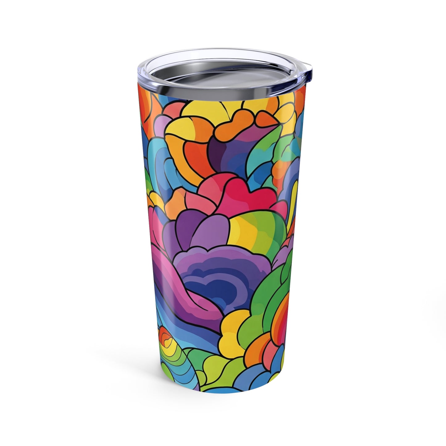20oz Stainless Steel Travel Mug With Printed Artwork Design Double Wall Vacuum Insulation Spill Resistant Safe