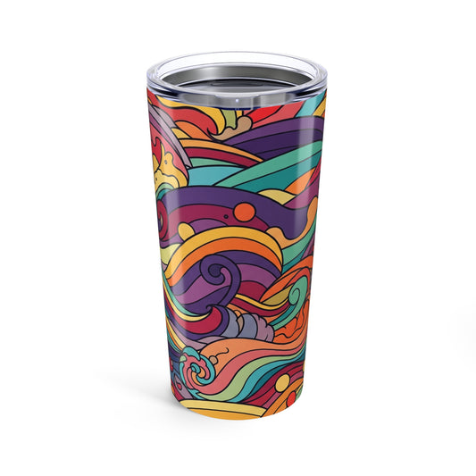 20oz Stainless Steel Travel Mug With Double Wall Vacuum Insulation Leak Proof Durable Hot Cold Printed Cup For