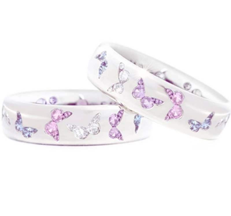 Womens Butterfly Ring Elegant Electroplated Alloy Ring With Zircon Stones Fashion Jewelry Butterfly Design Ring