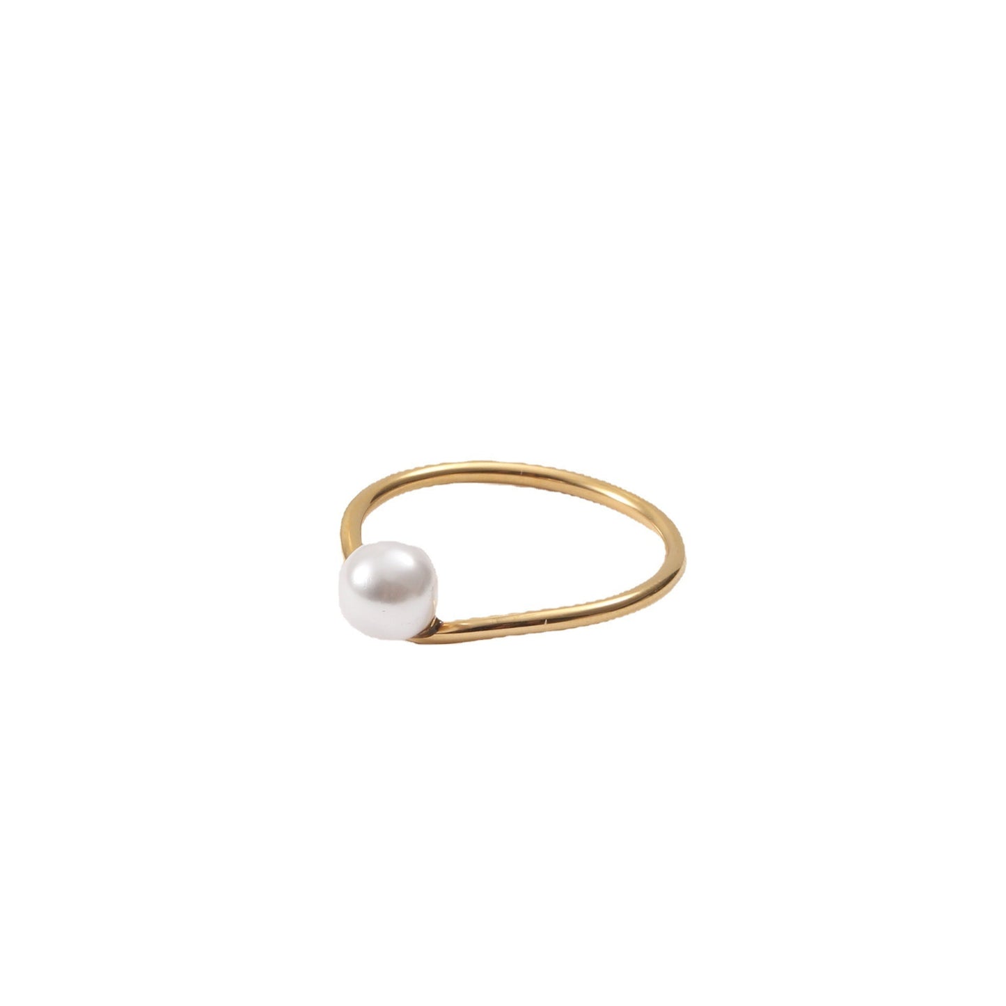 Gold Plated Titanium Steel Ring For Women 18k Gold Tone Europe And America Fashion Jewelry Inlay Diamond Accent Shine