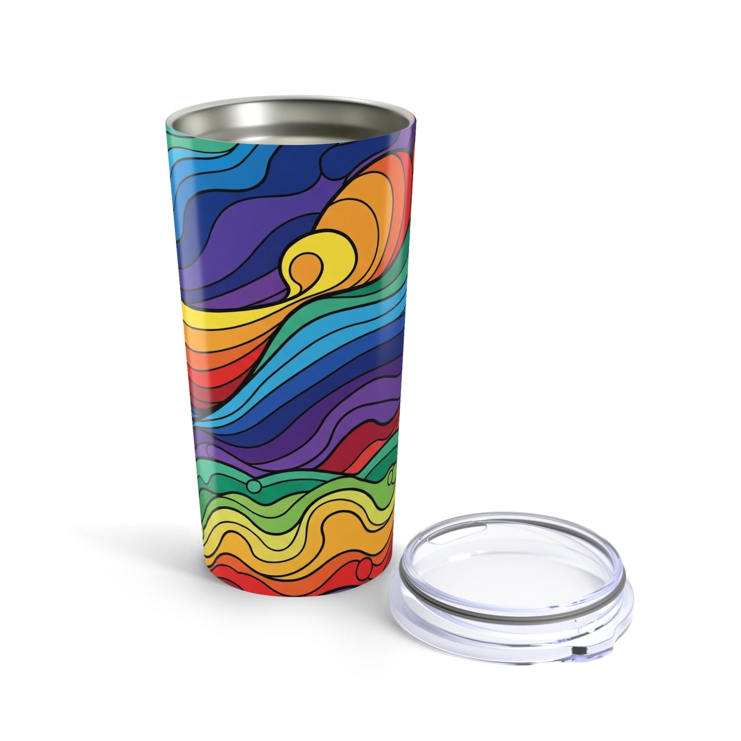 20oz Stainless Steel Tumbler With Double Wall Vacuum Insulation Spill Resistant Design For Hot Or Cold Beverages
