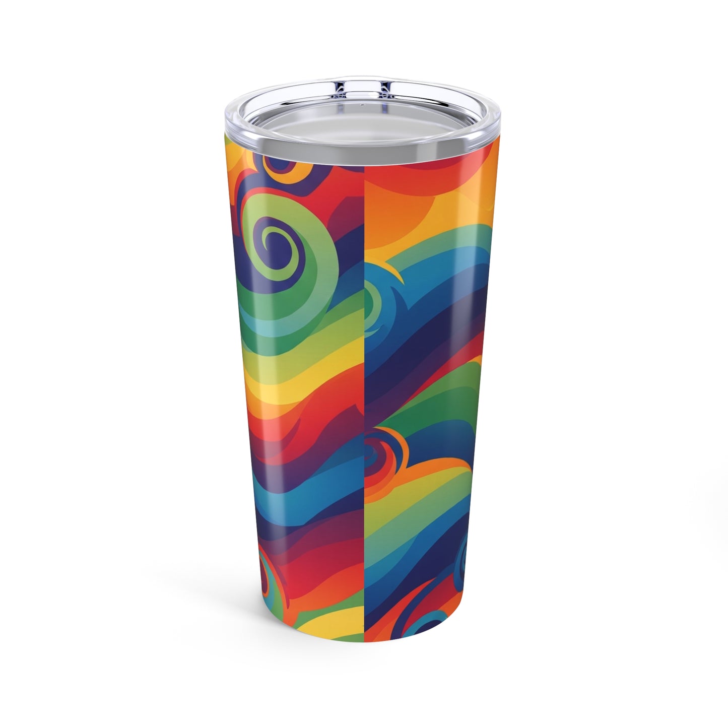 20 Ounce Stainless Steel Tumbler With Printed Design Double Wall Vacuum Insulation Spill Resistant BPA Free