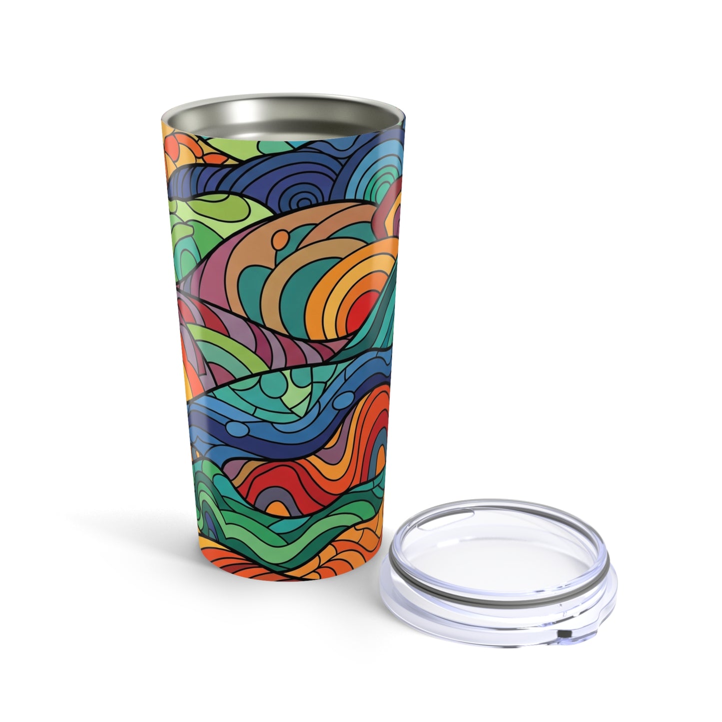 20oz Steel Printed Tumbler With Double Wall Vacuum Insulation Spill Resistant Durable Travel Mug Drinkware For Any