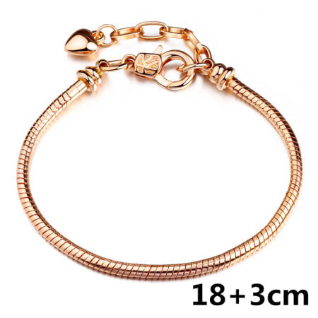 Unisex Copper Snake Chain Bracelet Electroplated Constellation Design Anniversary Gift Trade Promotions Opening