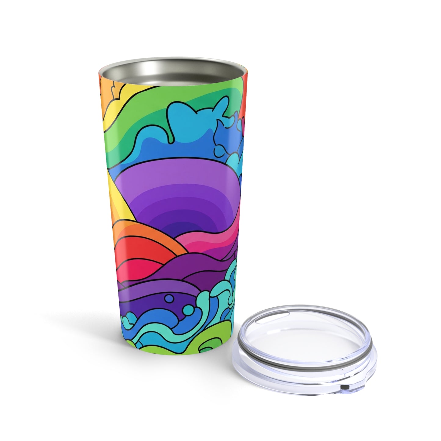 20oz Stainless Steel Tumbler With Double Wall Insulation Spill Resistant Durable For Hot And Cold Drinks