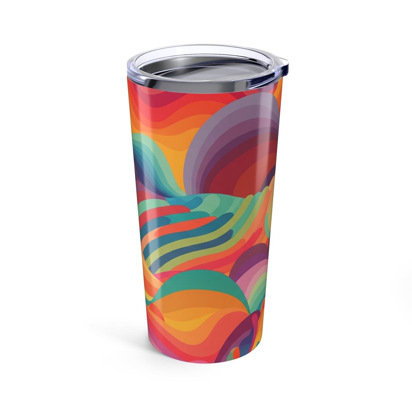20 Oz Stainless Steel Tumbler With Printed Art Double Wall Vacuum Insulated Spill Resistant For Hot And Cold Drinks