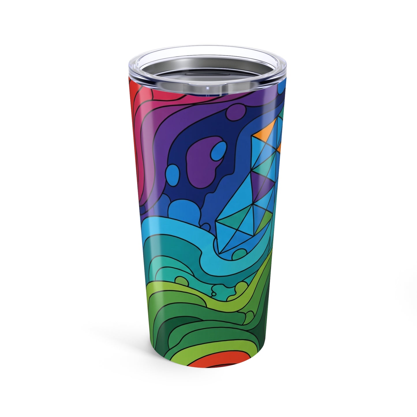 20oz Stainless Steel Tumbler With Double Wall Vacuum Insulation Printed Design For Hot And Cold Drinks Dishwasher