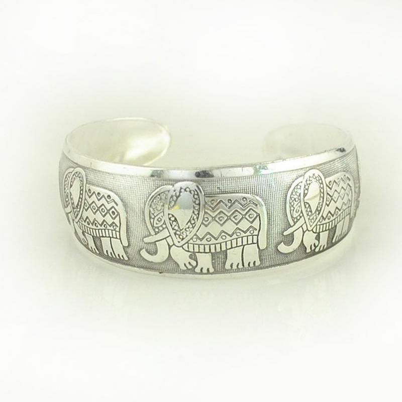 Elephant Inspired Tibetan Silver Plated Bracelets For Women And Men Elegant Animal Wristwear Gift Perfect Gift Idea