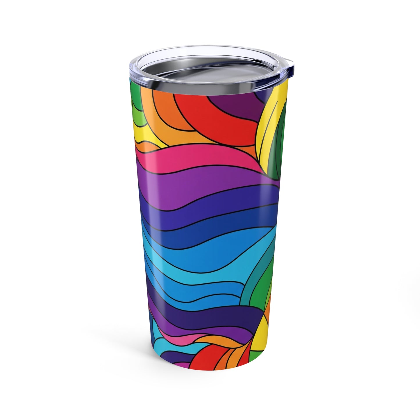 20 Oz Stainless Steel Tumbler With Double Wall Vacuum Insulation Leak Proof Printed Design For Hot Or Cold Drinks