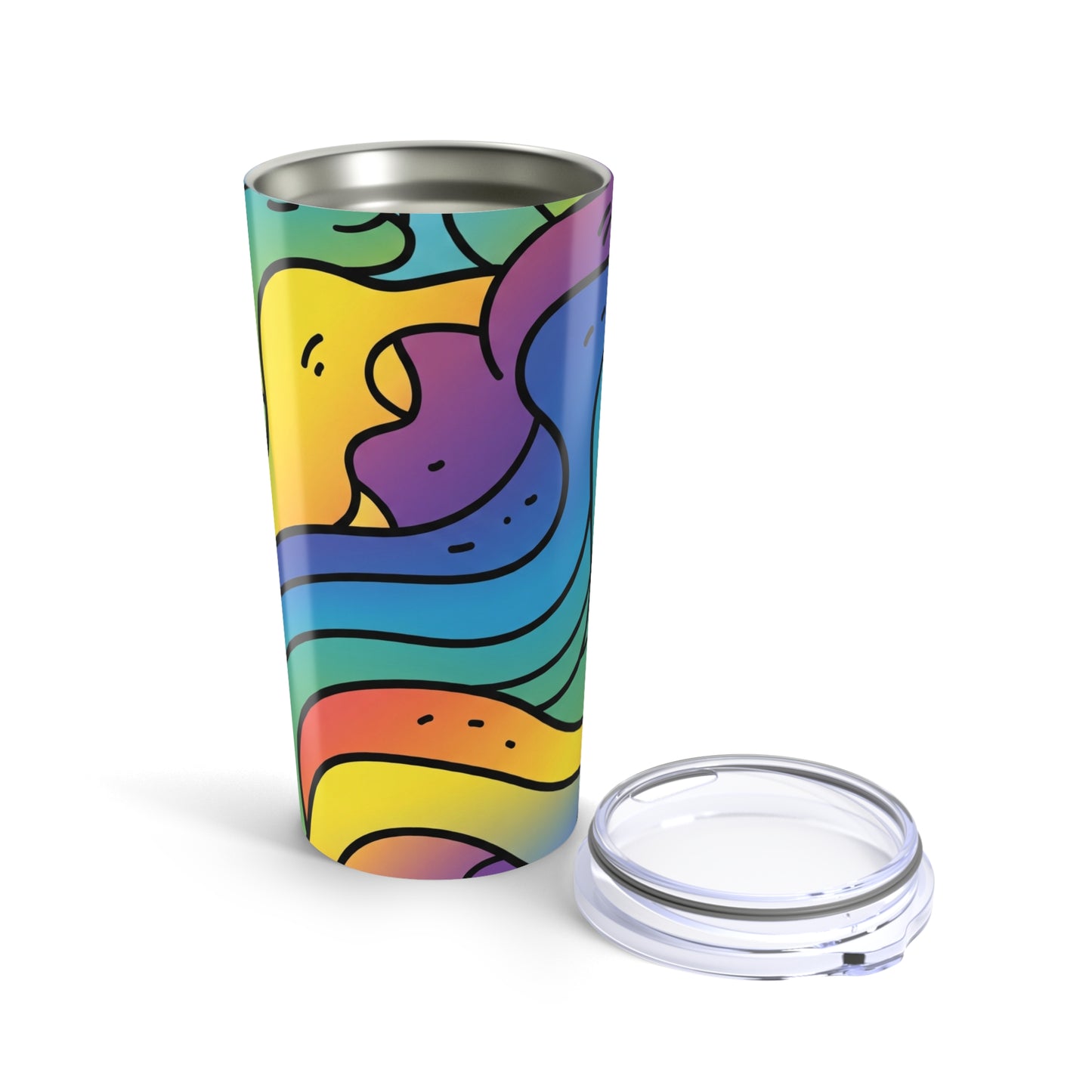 Twenty Ounce Stainless Steel Tumbler With Double Wall Vacuum Insulation Spill Resistant Lid For Hot And Cold