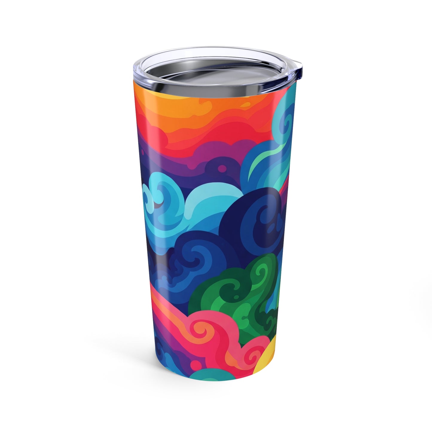 20oz Stainless Steel Tumbler With Printed Design Double Wall Vacuum Insulated Spill Resistant Thermal Coffee Mug
