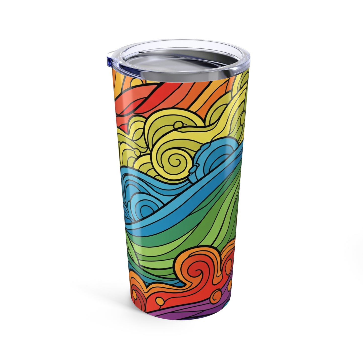 20oz Stainless Steel Printed Travel Mug With Double Wall Vacuum Insulation Leak Proof Durable Dishwasher Safe