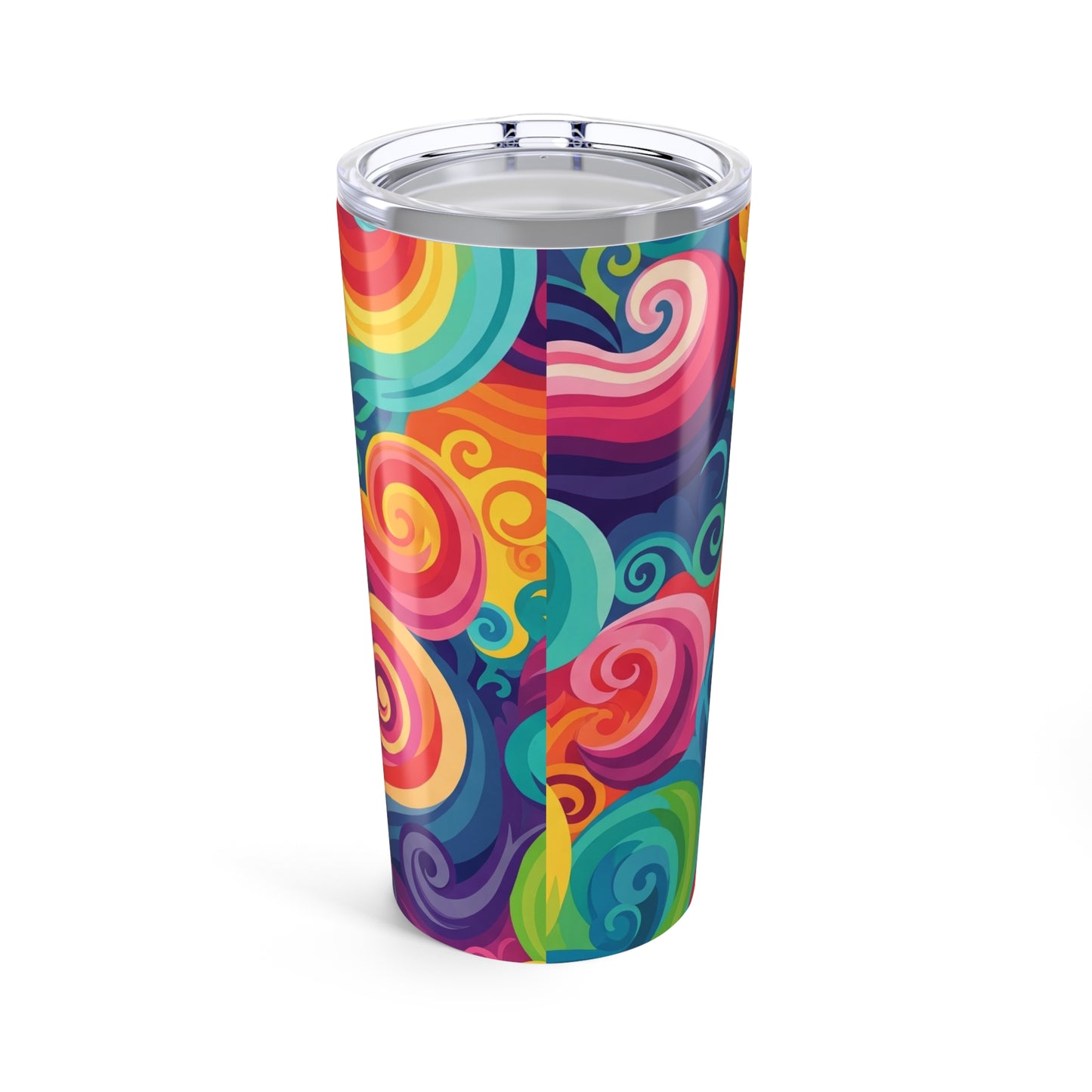 20oz Stainless Steel Tumbler Double Wall Vacuum Insulation Spill Resistant Travel Mug Printed Artwork Hot Cold