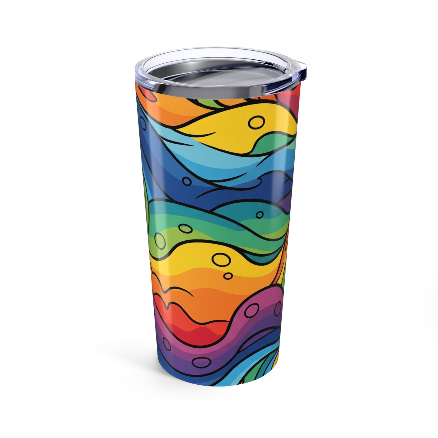 20 Oz Stainless Steel Travel Mug With Double Wall Vacuum Insulation Leak Proof BPA Free Printed For Hot And Cold
