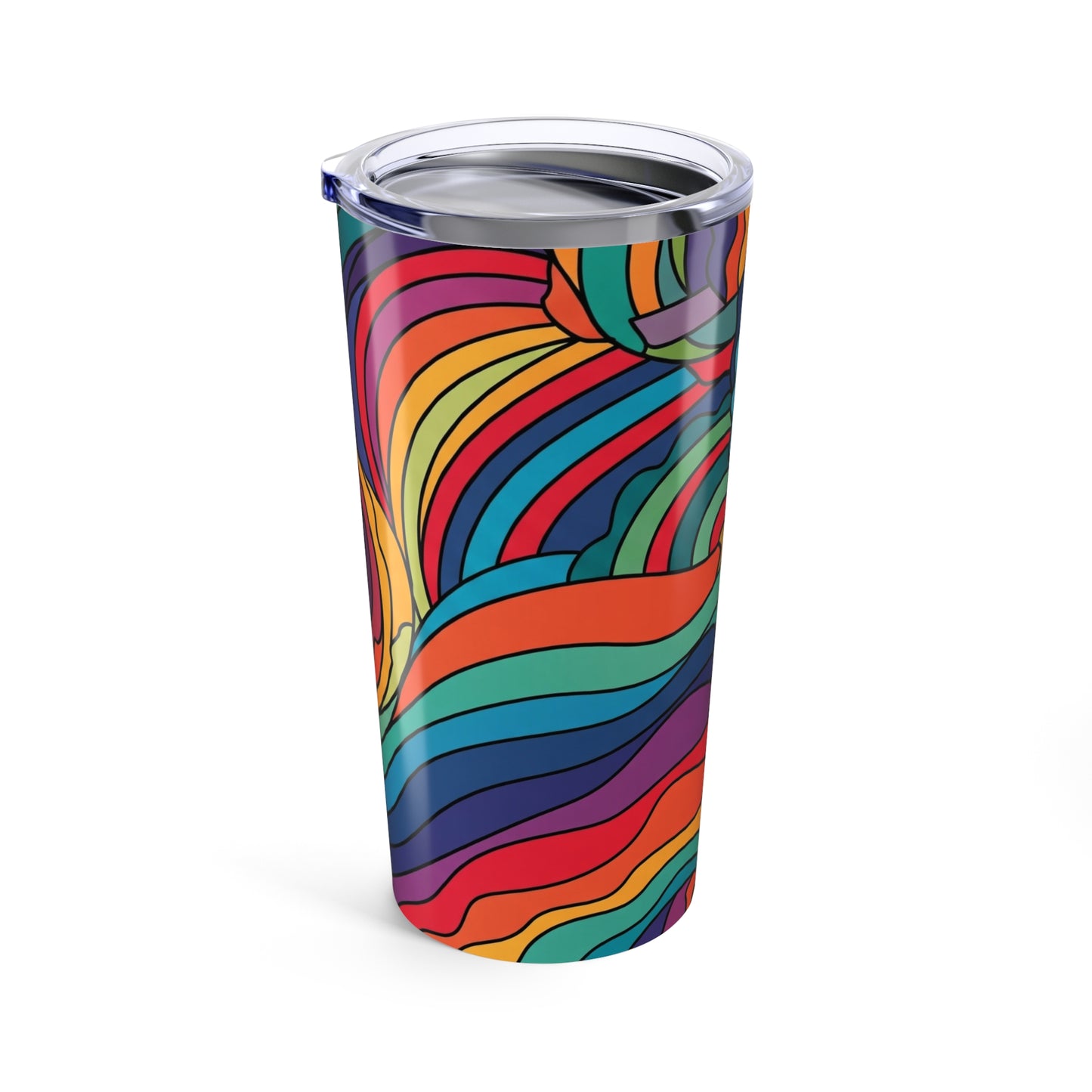 20oz Printed Stainless Steel Tumbler With Double Wall Vacuum Insulation Leak Proof Travel Mug For Beverages