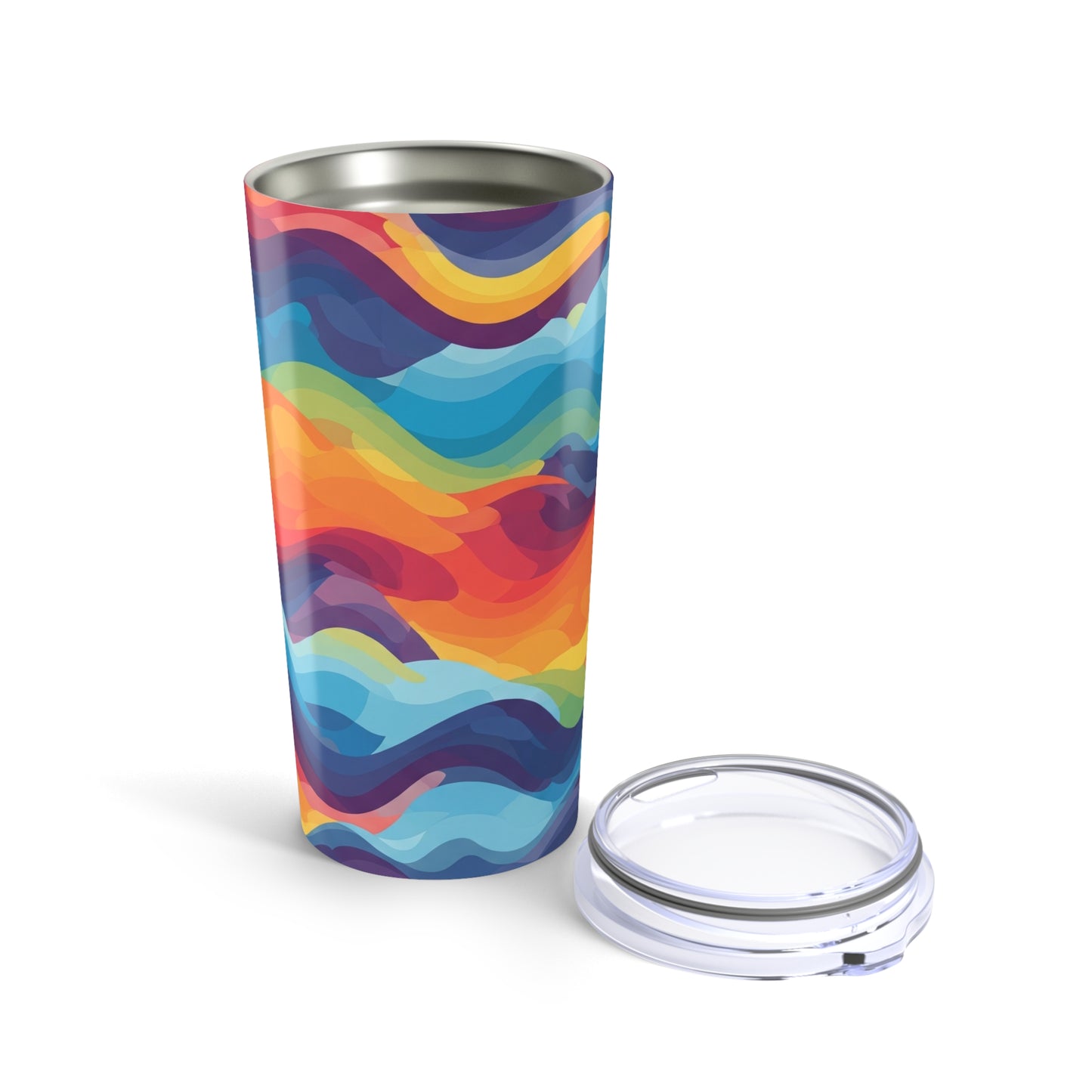 20oz Stainless Steel Tumbler Printed Design Double Wall Vacuum Insulation Keeps Beverages Hot Or Cold Travel Mug