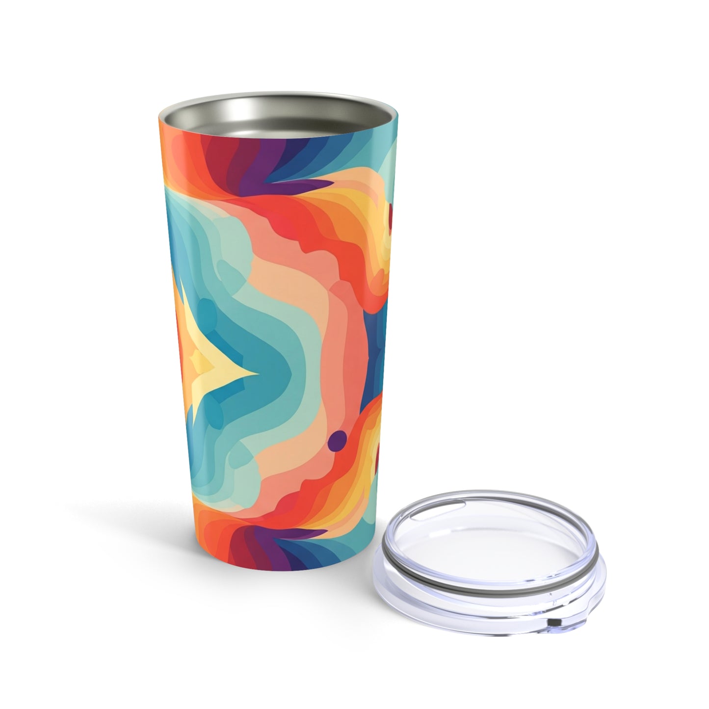 20oz Stainless Steel Tumbler With Double Wall Vacuum Insulation For Hot Or Cold Beverages Printed Design For Daily