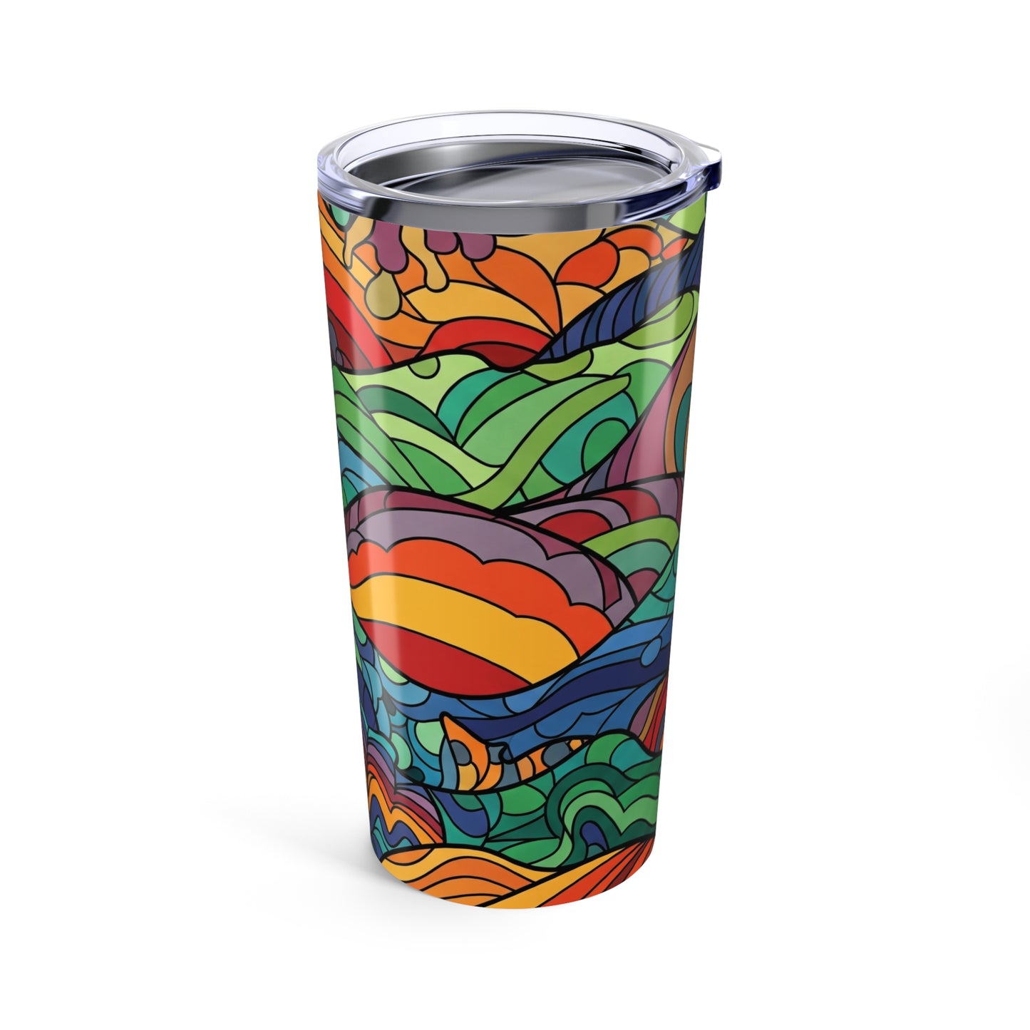 20oz Steel Printed Tumbler With Double Wall Vacuum Insulation Spill Resistant Durable Travel Mug Drinkware For Any