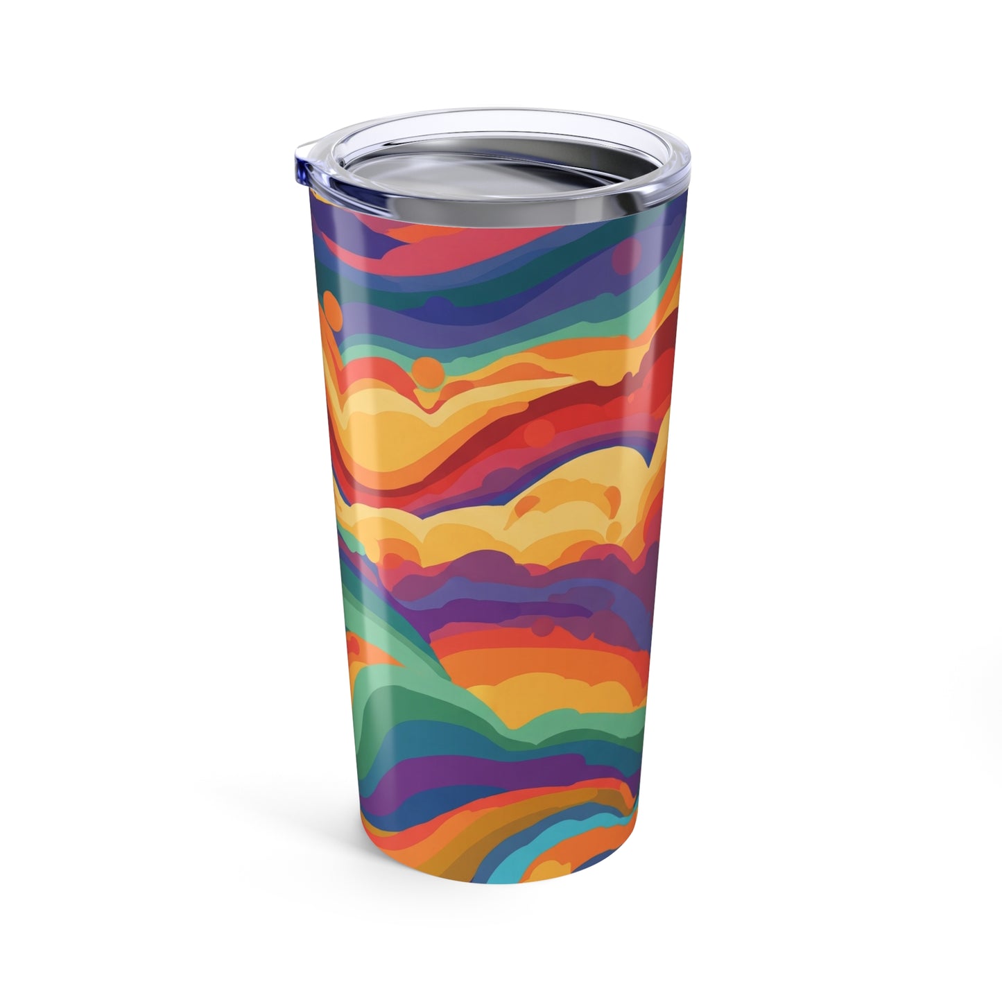 20 Oz Stainless Steel Tumbler With Artwork Double Wall Insulated Leak Proof Travel Cup Lid For Hot And Cold