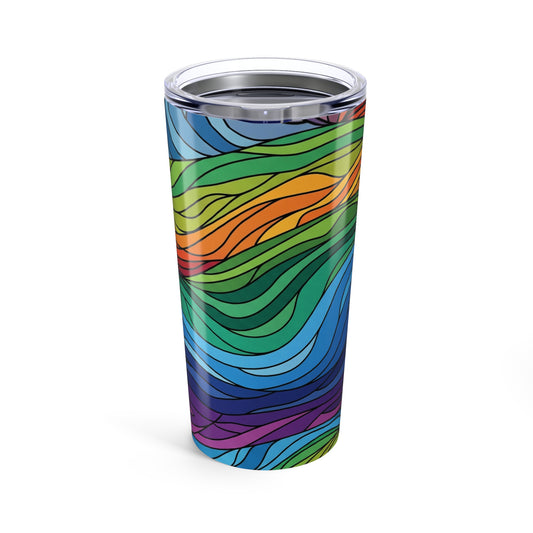 20oz Stainless Steel Tumbler With Double Wall Vacuum Insulation For Hot Or Cold Beverages Durable Travel Mug