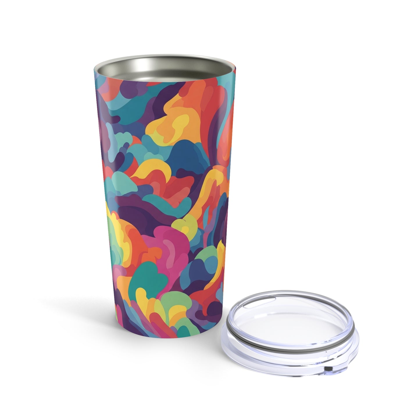 20oz Stainless Steel Printed Travel Mug With Double Wall Vacuum Insulation Spill Resistant For Hot And Cold